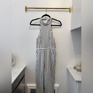 Striped Halter Neck jumpsuit